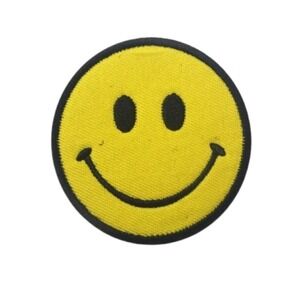 Classic Design Round Smiley Face Patch Detachable for Washing